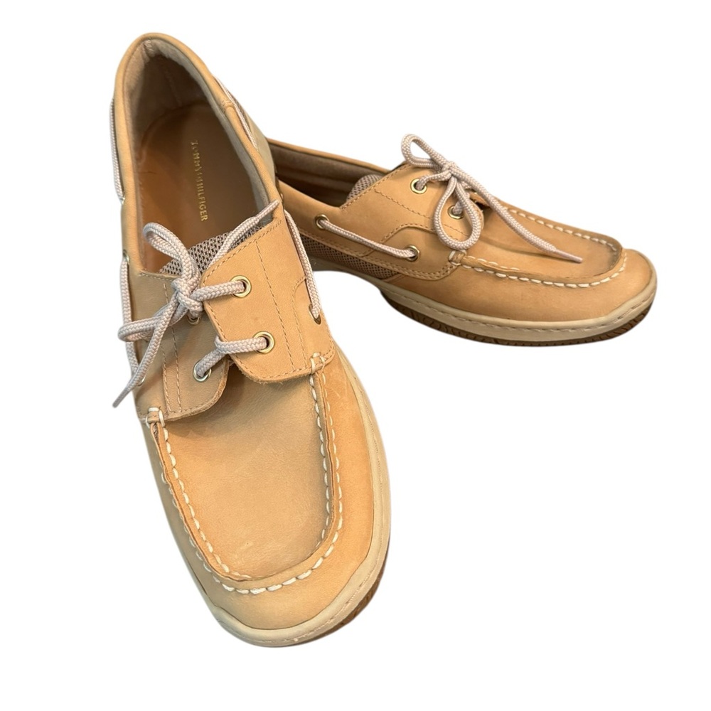 Tommy Hilfiger FE Sassi boat shoes, leather, womans‎ size 10